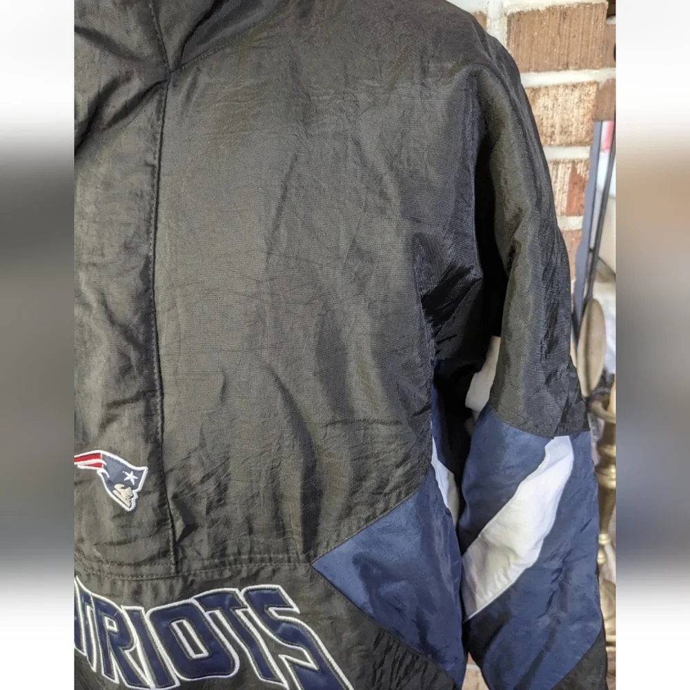 New England Patriots Starter NFL XL 1/2 Zip Puffer Pullover Jacket Excellent A+ - Picture 16 of 16